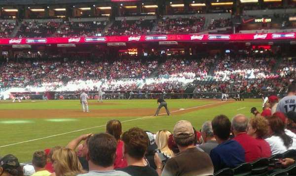 Chase Field, section: 134, row: 9, seat: 1