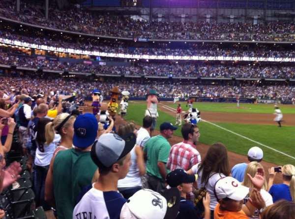 American Family Field, section: 109, row: 5, seat: 13