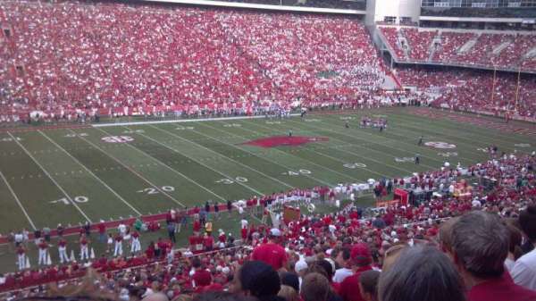 Razorback Stadium, section: W106, row: 46, seat: 43-44