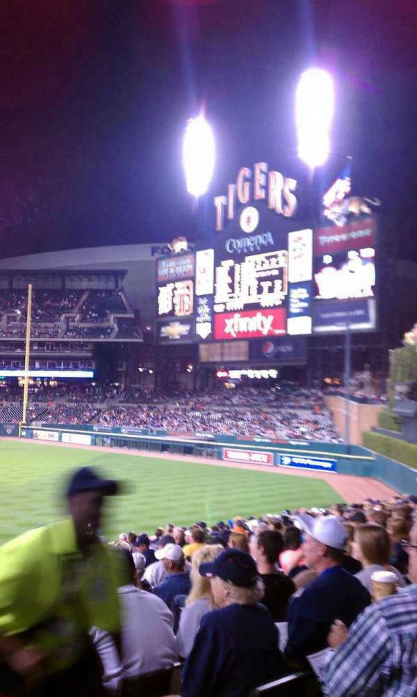 Comerica Park, section: 103, row: bb, seat: 3
