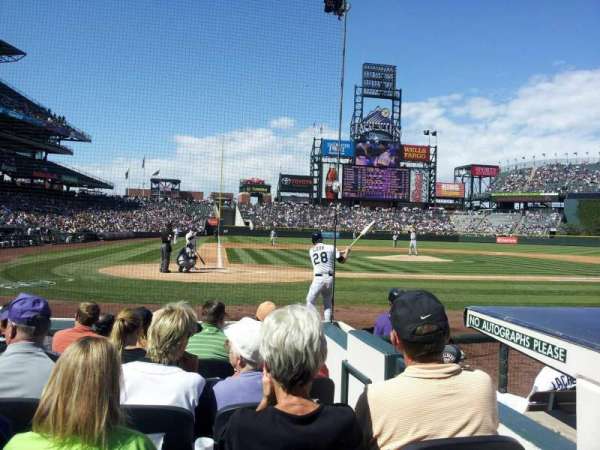 Coors Field, section: 126, row: 5, seat: 2