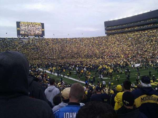 Michigan Stadium, section: 17, row: 32, seat: 1