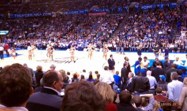 Paycom Center, section: 114, row: 8