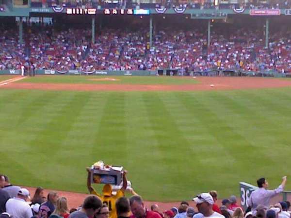 Fenway Park, section: Right Field Box 88, row: SS, seat: 14