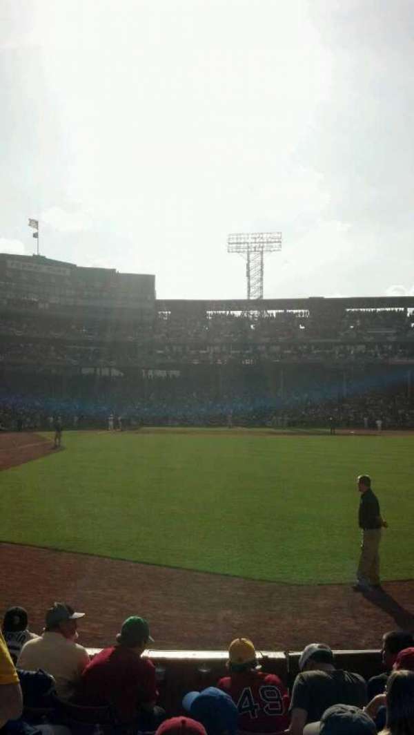 Fenway Park, section: Right Field Box 2, row: H, seat: 12