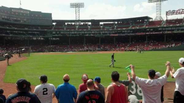Fenway Park, section: Right Field Box 2, row: h, seat: 12