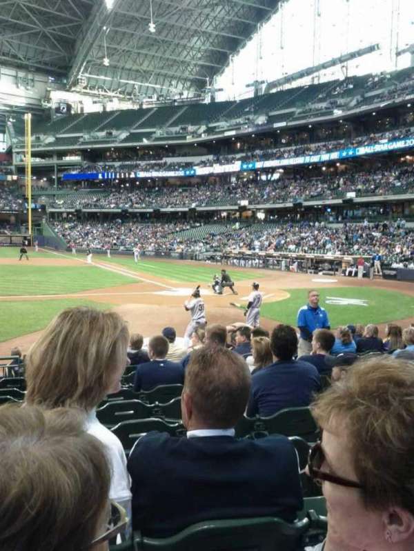 American Family Field, section: 121, row: 12, seat: 6