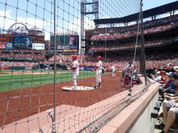 Busch Stadium, section: 1, row: 1, seat: 1