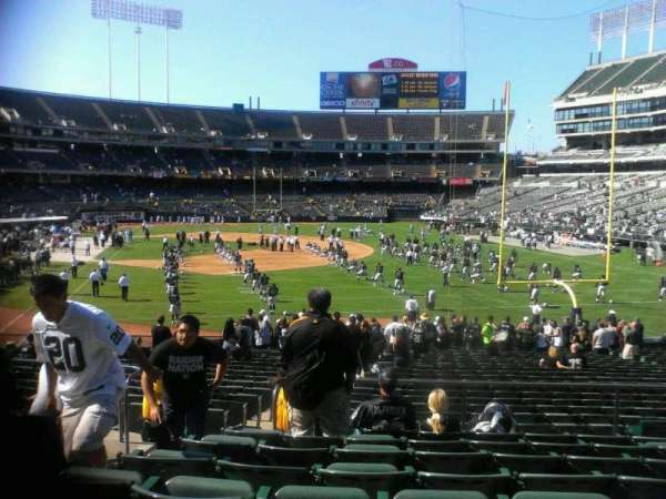 Oakland Coliseum, section: 107, row: 28, seat: 17