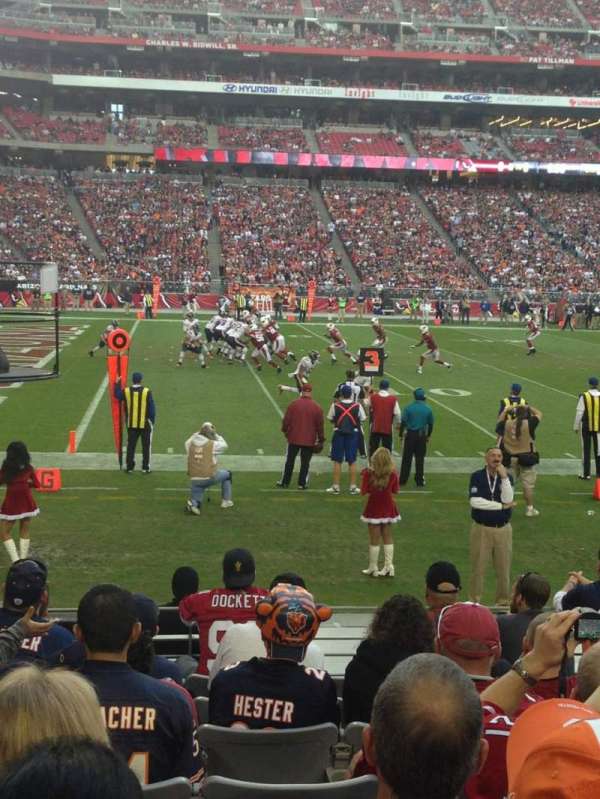 State Farm Stadium, section: 113, row: 9, seat: 6