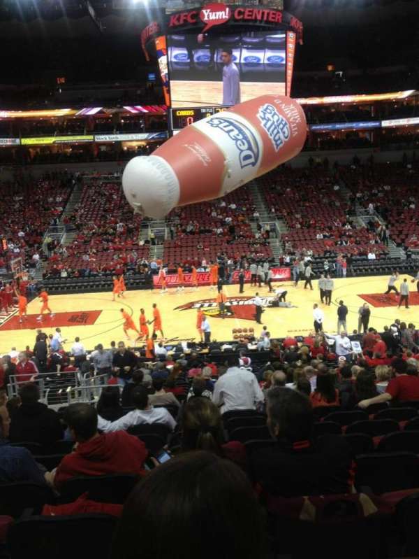 KFC Yum! Center, section: 116, row: AA, seat: 14