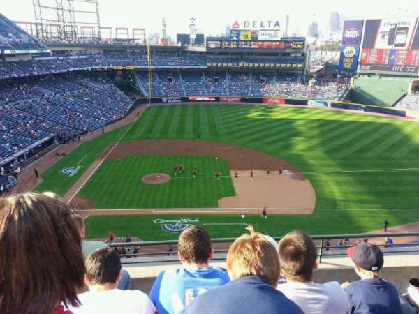 Turner Field, section: 411, row: 4, seat: 107