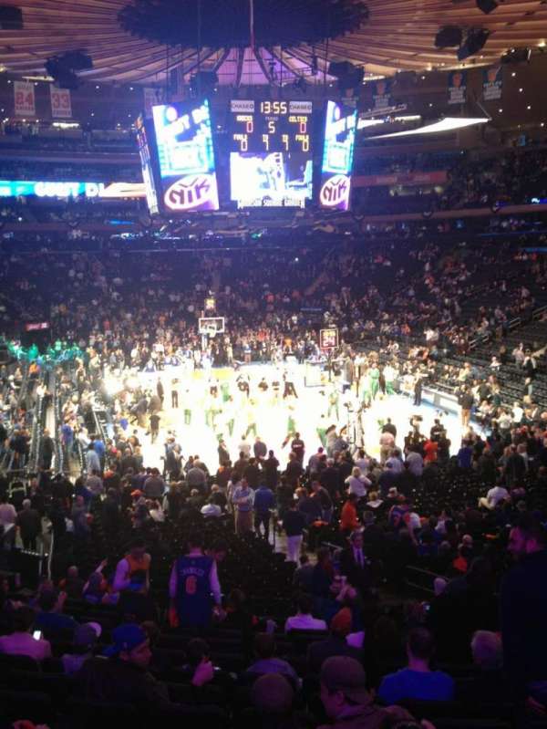Madison Square Garden, section: 101, row: 19, seat: 15