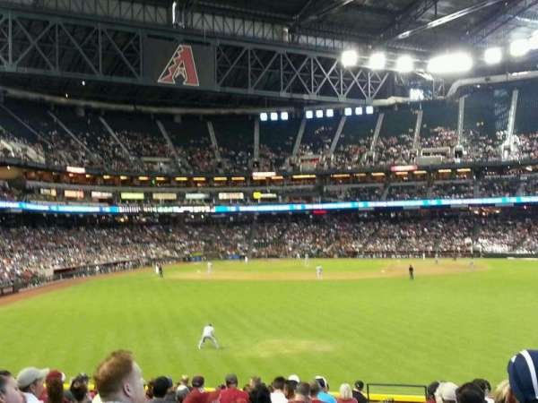 Chase Field, section: 102, row: 30, seat: 1