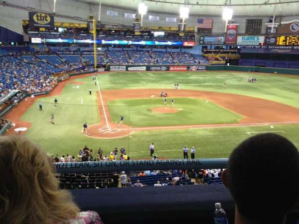 Tropicana Field, section: 208, row: B, seat: 2