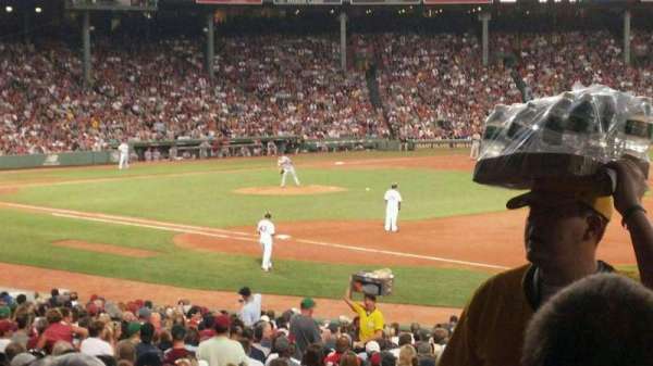 Fenway Park, section: Loge Box 100, row: RR, seat: 1
