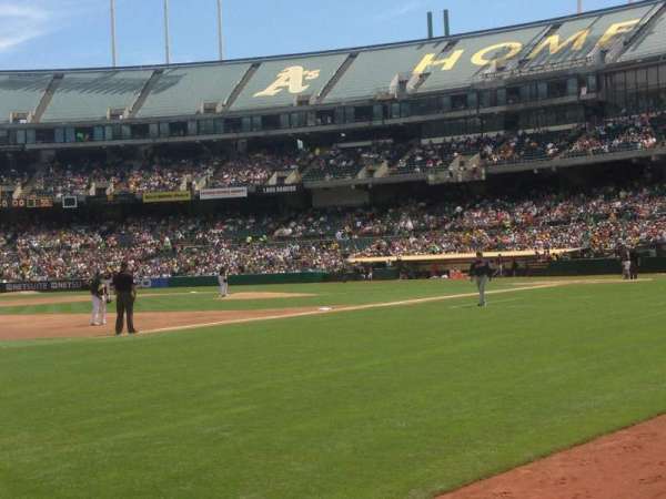 Oakland Coliseum, section: 126, row: 1, seat: 9