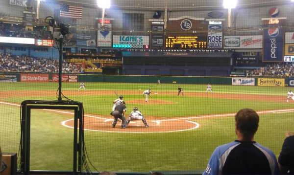 Tropicana Field, section: 102, row: M, seat: 1