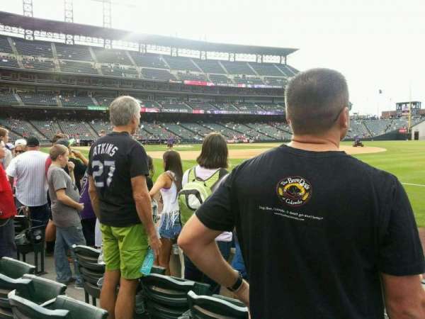 Coors Field, section: 117, row: 3, seat: 14