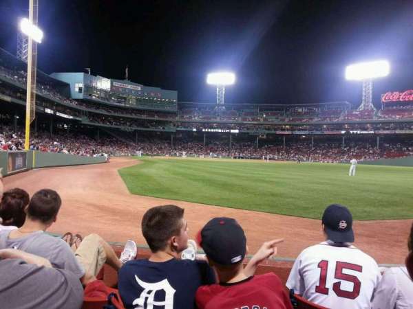 Fenway Park, section: Right Field Box 2, row: D, seat: 3
