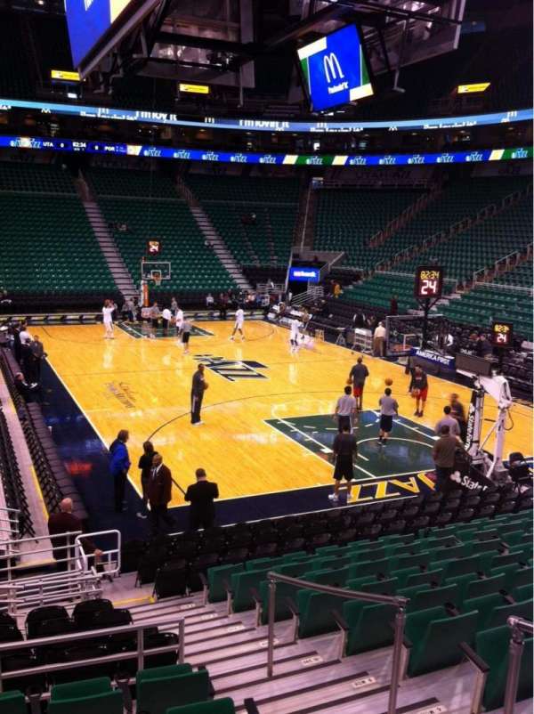 Delta Center, section: 14, row: 1, seat: 3