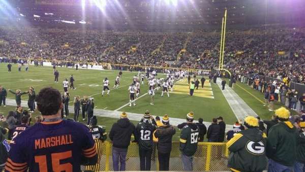 Lambeau Field, section: 109, row: 8, seat: 7