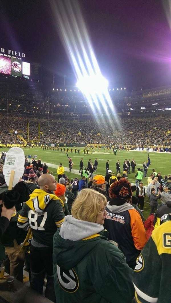 Lambeau Field, section: 109, row: 8, seat: 7