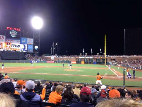 Oracle Park, section: 121, row: I, seat: 6