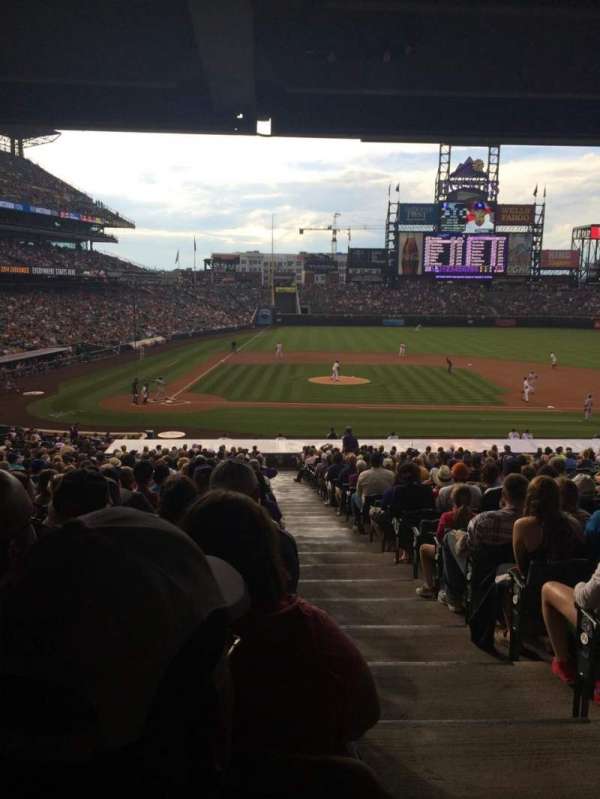 Coors Field, section: 125, row: 38, seat: 1