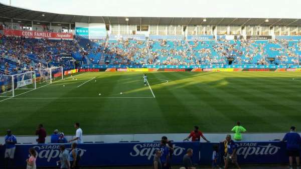 Stade Saputo, section: 110, row: M, seat: 6