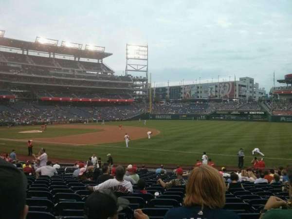 Nationals Park, section: 133, row: AA, seat: 8