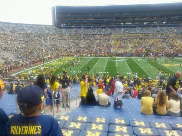 Michigan Stadium, section: 27, row: 47, seat: 16