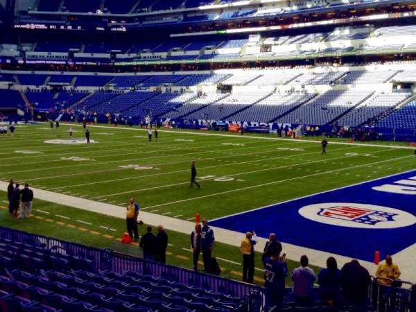 Lucas Oil Stadium, section: 105, row: 16, seat: 21, 22, 23