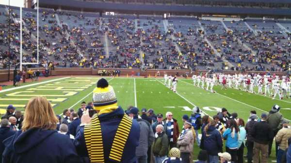 Michigan Stadium, section: 4, row: 2, seat: 9