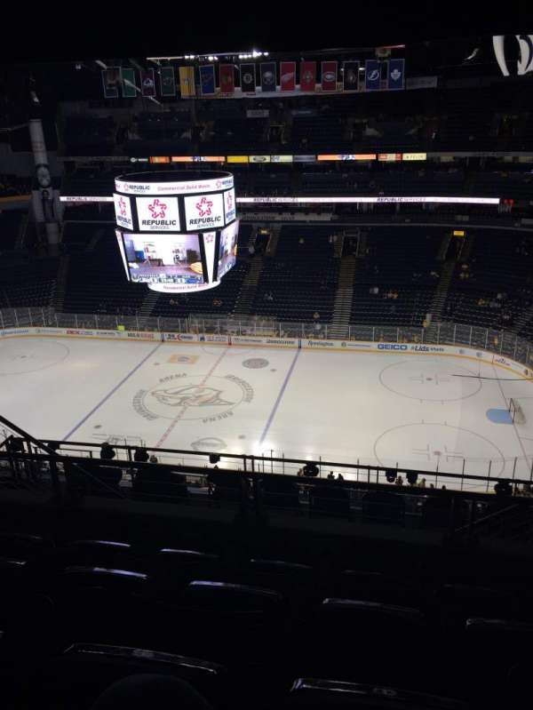 Bridgestone Arena, section: 327, row: K, seat: 8