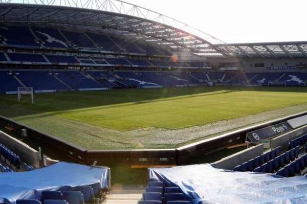 American Express Stadium, section: S1A, row: Q, seat: 5