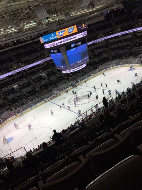 SAP Center, section: 203, row: 15, seat: 13