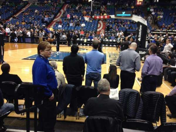 Target Center, section: 109, row: 4, seat: 15