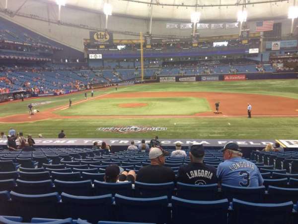 Tropicana Field, section: 114, row: DD, seat: 7