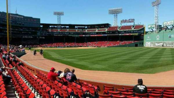 Fenway Park, section: right field box 2, row: m, seat: 19