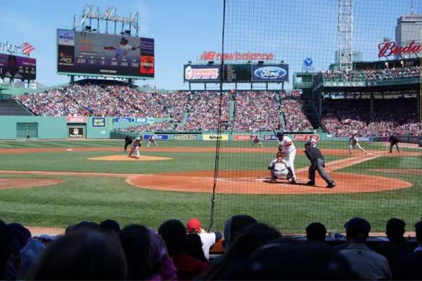 Fenway Park, section: Field Box 49, row: F, seat: 1