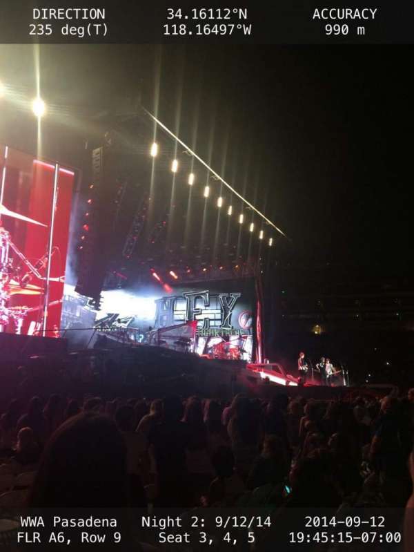 Rose Bowl, section: A6, row: 9, seat: 3