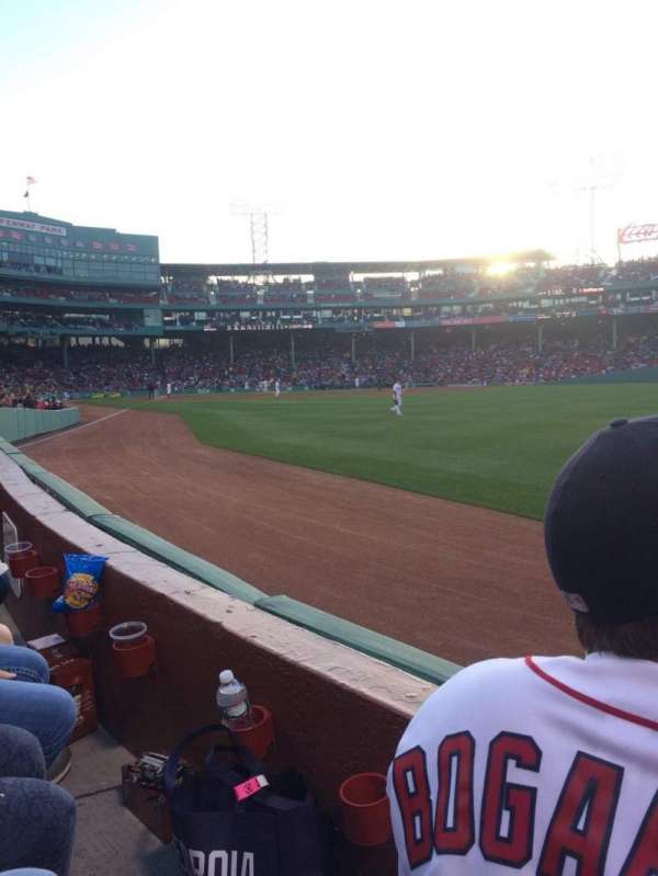Fenway Park, section: Right Field Box 3, row: F, seat: 10