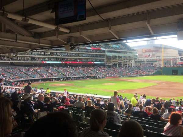 Progressive Field, section: GG, row: 28, seat: 5