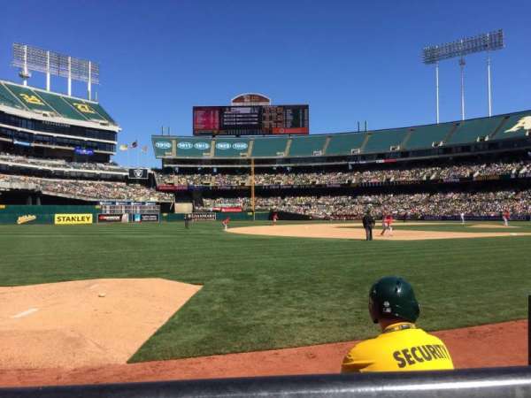 Oakland Coliseum, section: 126, row: 1, seat: 3