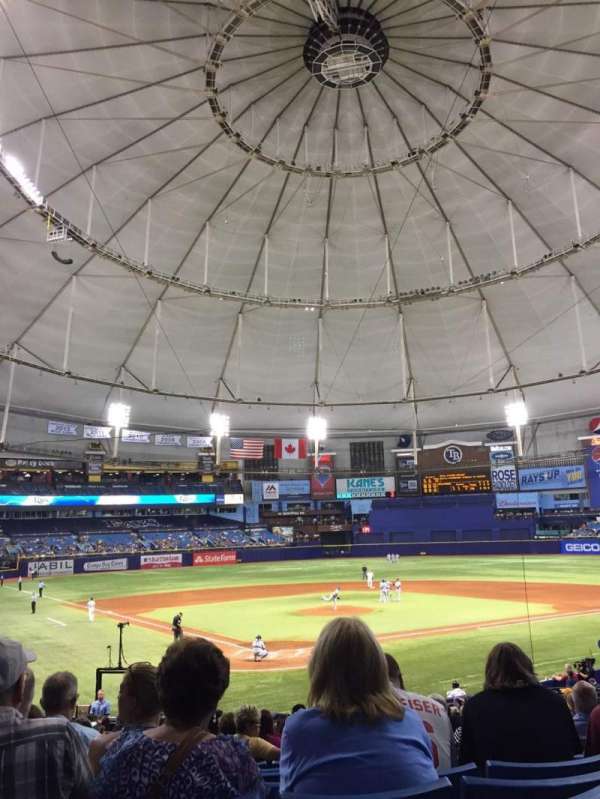 Tropicana Field, section: 104, row: DD, seat: 4