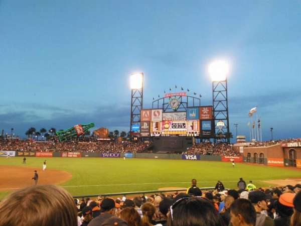 Oracle Park, section: 106, row: 18, seat: 9