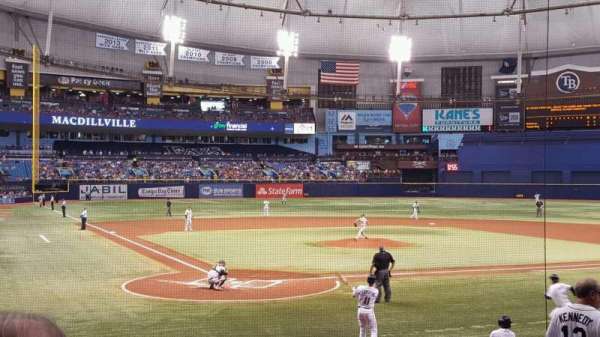 Tropicana Field, section: 106, row: U, seat: 3