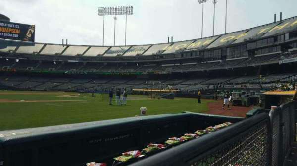 Oakland Coliseum, section: 123, row: 1, seat: 13