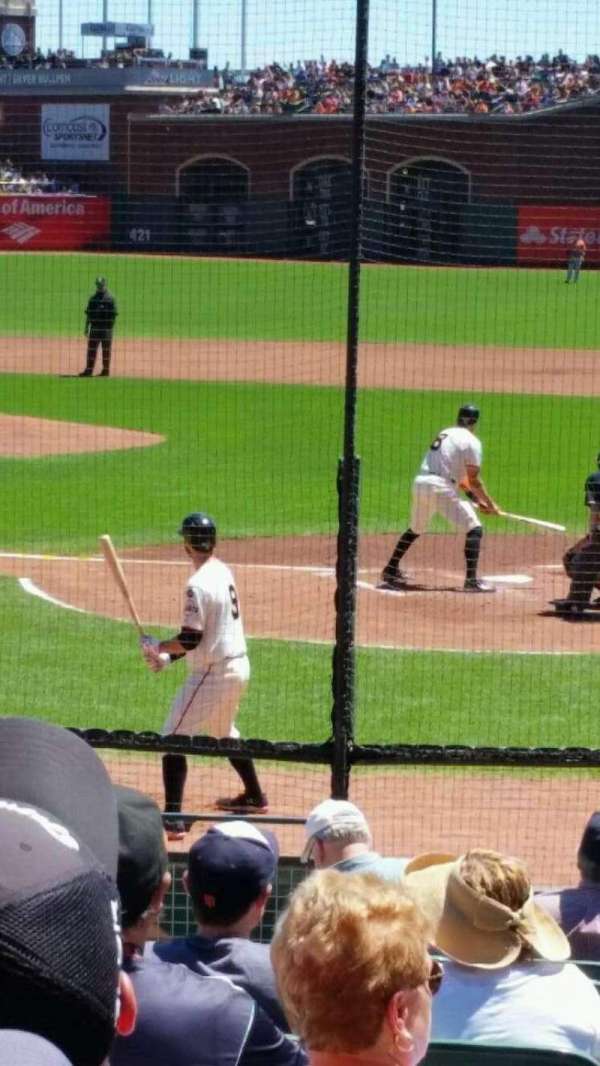 Oracle Park, section: 117, row: m, seat: 15